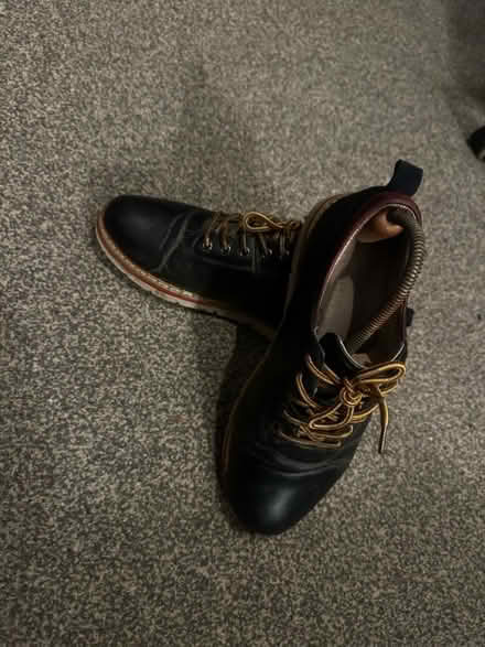 Photo of free Men's Black Leather Derby Shoes (Hatfield AL10) #1
