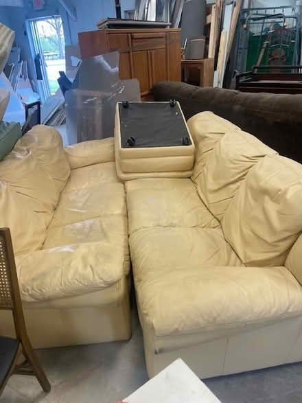 Photo of free Faux Leather Couches and Ottoman (South Elgin) #1