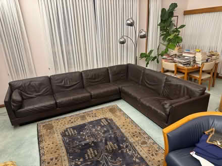Photo of free Leather L Couch (Abington, near Library) #1