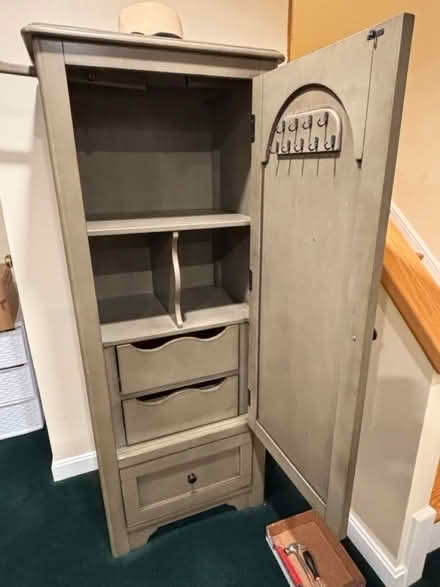 Photo of free Solid wood mirrored armoire dresser (Arlington) #2