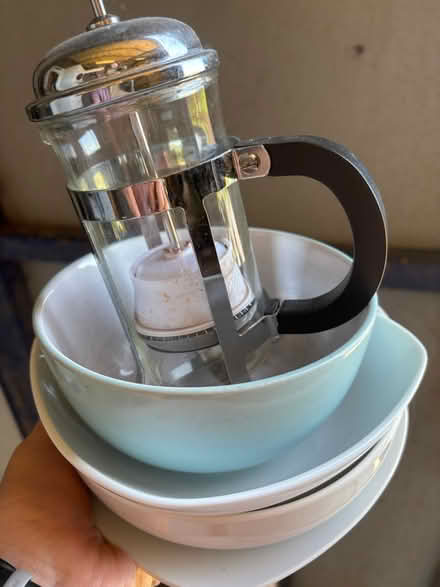 Photo of free Mismatched crockery and cafetière (SK17 Buxton) #1