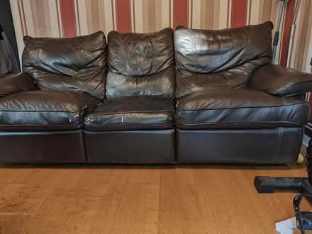 Photo of free 3 seater leather reclining sofa (BR2) #1