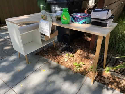 Photo of free Light colored wooden L-Sgaoeb (15 G street, San Rafael) #1
