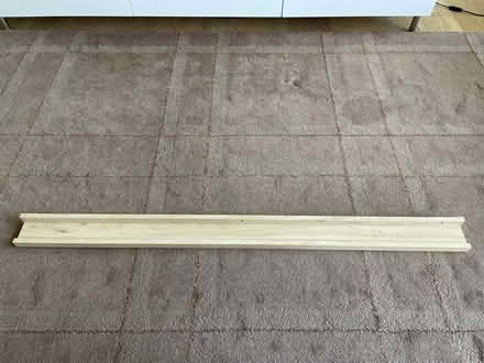Photo of free JAK picture rail. 120cm long. Light oak effect. (Crouch End N6) #1