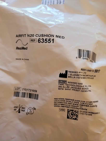 Photo of free NEW CPAP Supplies (Sunnyvale) #2