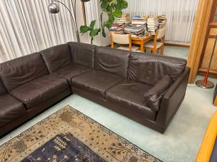 Photo of free Leather L Couch (Abington, near Library) #3