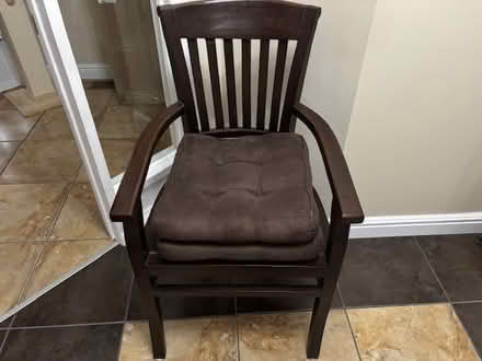 Photo of free Wooden chair with cushions (Orleans) #1
