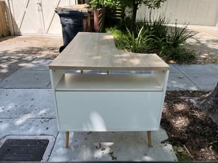 Photo of free Light colored wooden L-Sgaoeb (15 G street, San Rafael) #3