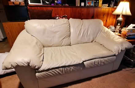 Photo of free Leather loveseat (Newton, NJ) #2