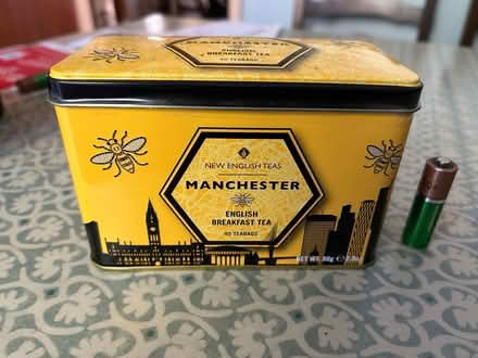 Photo of free Empty Manchester Tea Caddy (Peasedown St. John) #1