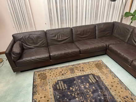Photo of free Leather L Couch (Abington, near Library) #2