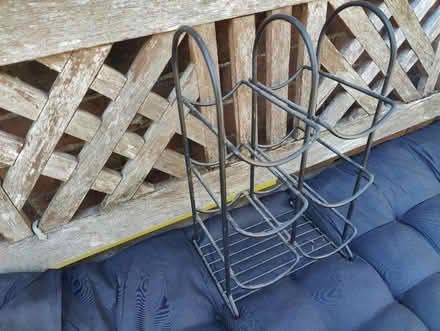 Photo of free Black wine bottle rack (Bedford) #1