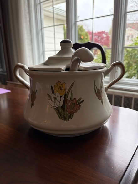 Photo of free Vintage Floral Tureen with Ladle (Belmont, MA) #1