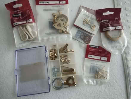 Photo of free assorted picture hanging hooks and wires (Baldock SG7) #1