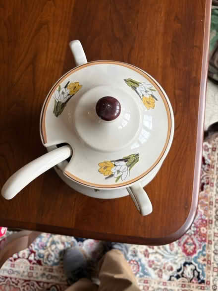 Photo of free Vintage Floral Tureen with Ladle (Belmont, MA) #2