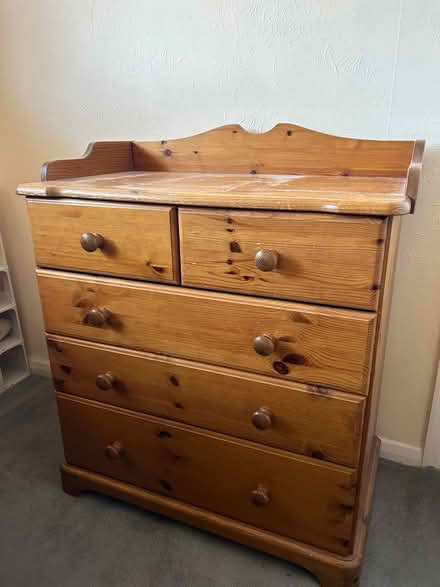 Photo of free Wooden chest of drawers (Borehamwood WD6) #2