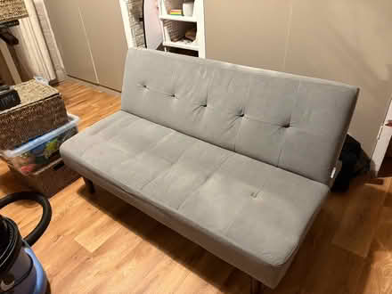 Photo of free Grey linen sofa/bed (Kings Norton B38) #1