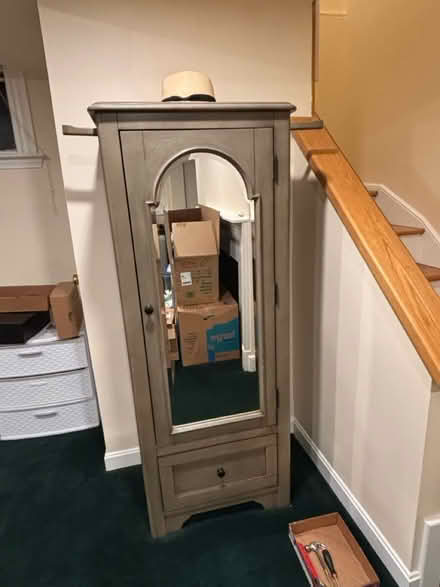 Photo of free Solid wood mirrored armoire dresser (Arlington) #1