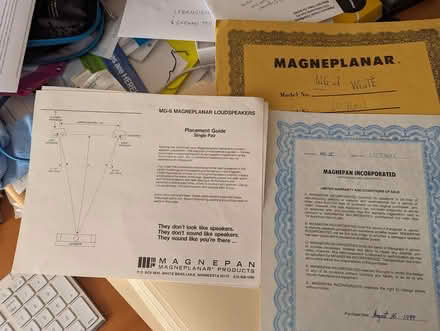 Photo of free 1970's Magneplanar Speakers (Cupertino , DM me) #2