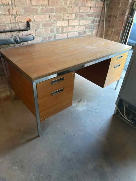 Photo of free Wooden Desk with lockable drawers (Halton LA2) #1