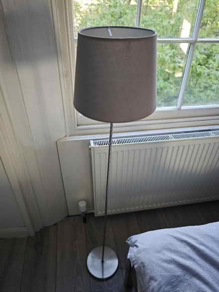 Photo of free Habitat floor standing lamp with grey/blue shade (islington N1) #1