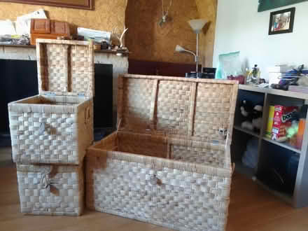 Photo of free Wicker storage boxes (Hounslow TW4 6Ba) #1