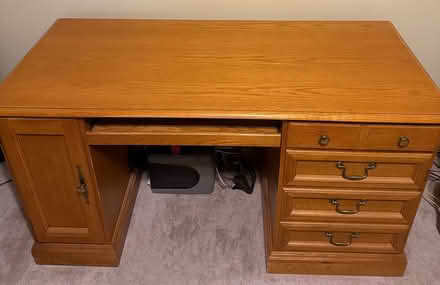 Photo of free Solid Oak Desk (Locust Grove) #1