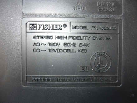 Photo of free Fisher PH-W3300 Boombox (castro valley) #3