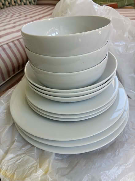 Photo of free Set of 3 plates (large & small) and 3 bowls (pasta & cereal) (South Kensington W8) #1