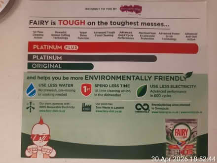 Photo of free 6 dishwasher tablets (Edgwarebury Lane) #2