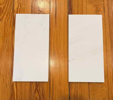 Photo of free 9 pieces of white marble (Davis Sq) #1