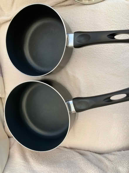Photo of free Pair of non stick saucepans with lids (Rothley LE7) #2