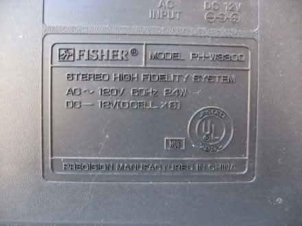 Photo of free Fisher PH-W3300 Boombox (castro valley) #4