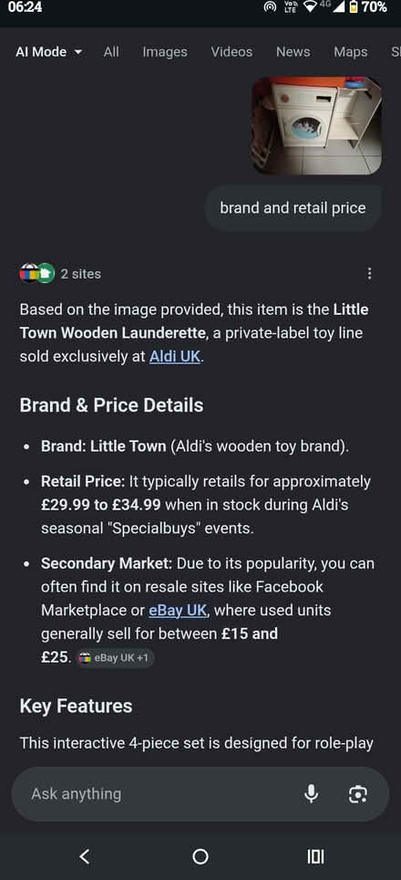 Photo of free Child's roleplay washing machine (Richmond TW9) #2