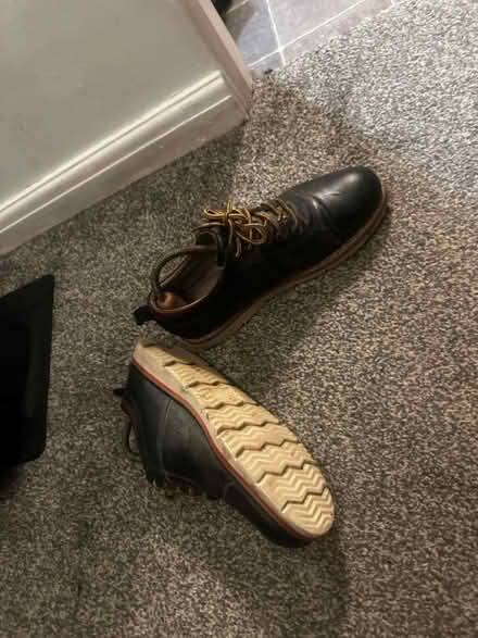 Photo of free Men's Black Leather Derby Shoes (Hatfield AL10) #3