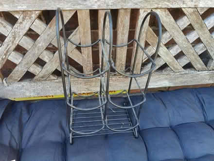Photo of free Black wine bottle rack (Bedford) #2