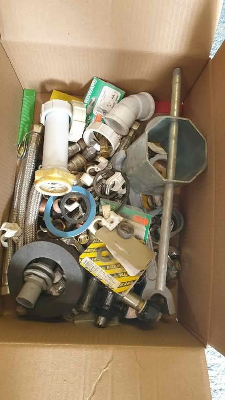 Photo of free Box assorted plumbing bits (Braintree CM7) #1