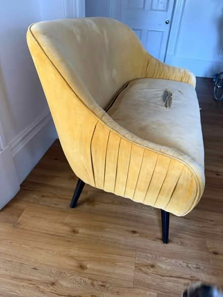 Photo of free Small yellow sofa (Crookes S10) #4