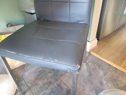 Photo of free 4 faux leather dining chairs (Carshalton SM5) #1