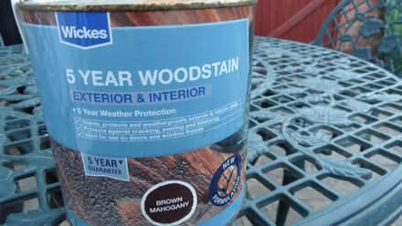Photo of free Wickes 5 year woodstain (mahogany) (Wilmslow SK9) #1