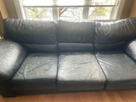 Photo of free Black Leather Sofas (Richmond Hill Ontario) #2