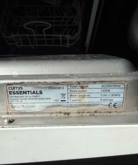 Photo of free Slimline dishwasher (Old town SG1) #2