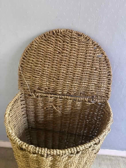 Photo of free Wicker laundry basket semi circular (Far Bletchley MK3) #2