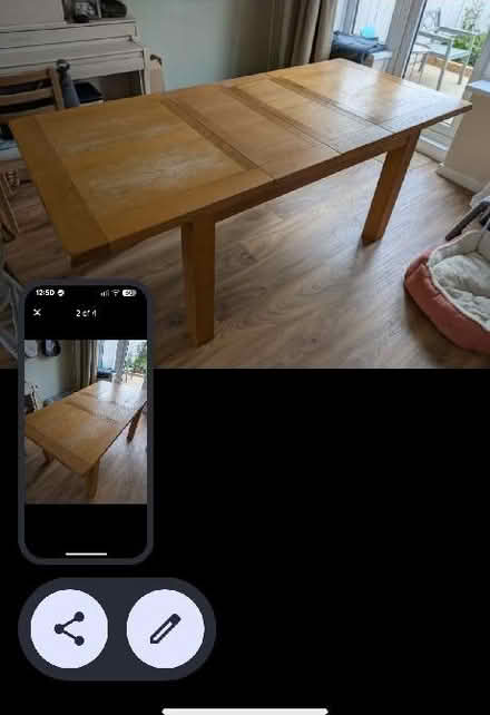 Photo of free Solid oak extendable dining table (Gosforth NE3) #3