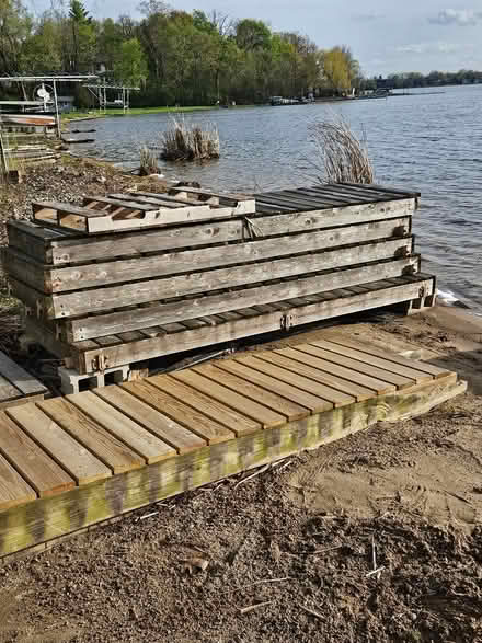 Photo of free 80 ft wood dock with supports (Lake villa) #1