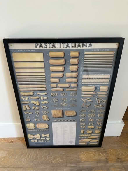 Photo of free Framed pasta poster (SE27) #1