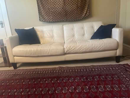 Photo of free White leather sofa (Rockridge) #1