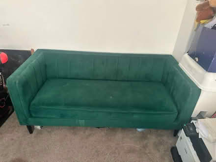 Photo of free 3 seater green sofa (Huyton L14) #1