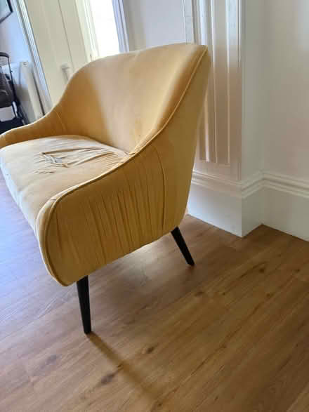Photo of free Small yellow sofa (Crookes S10) #3