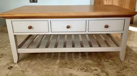 Photo of free Laura Ashley Oakham 3-drawer coffee table (Great Edstone YO62) #1